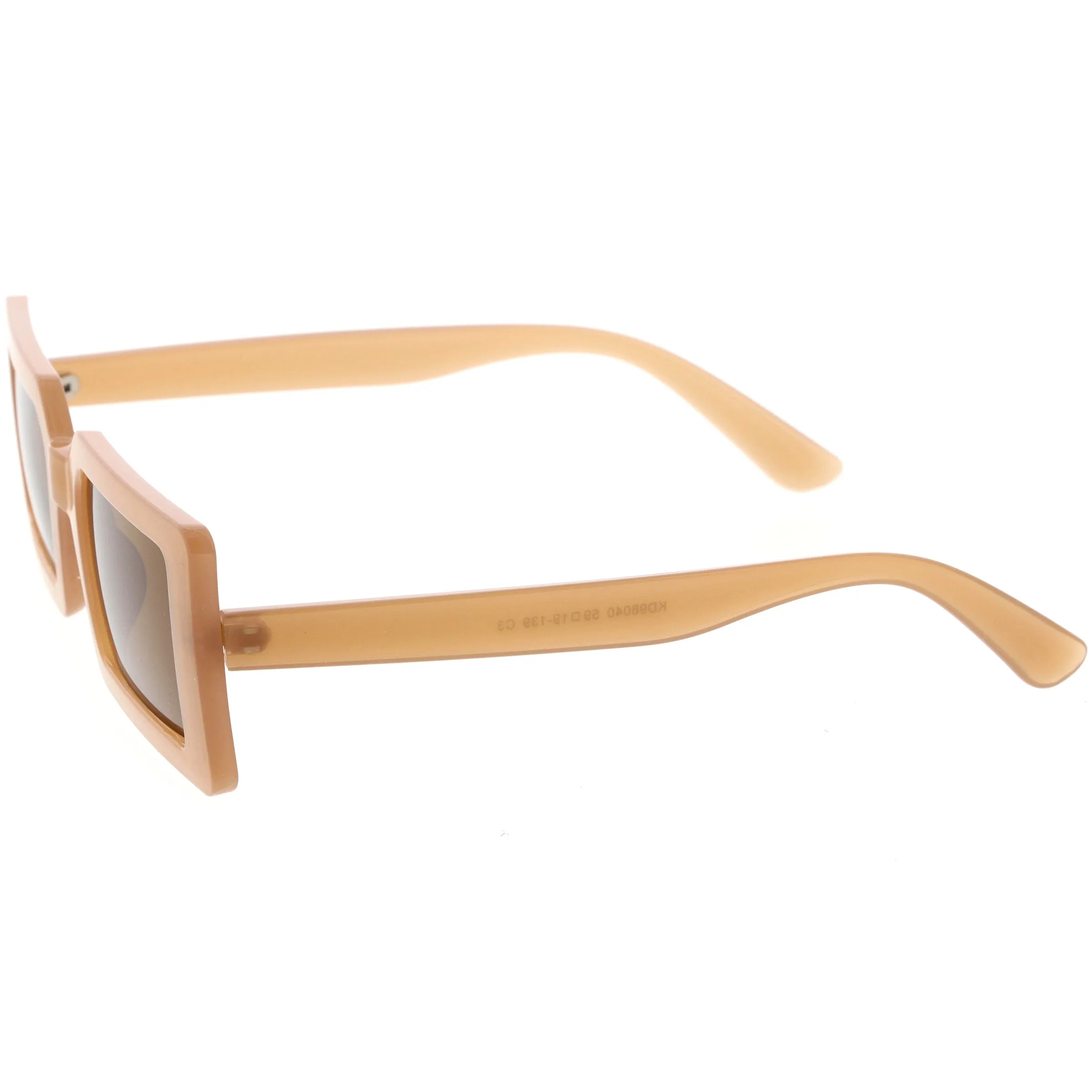 Retro 90s Rectangular Neutral Colored Square Sunglasses D177 sold by ZeroUV product image thumbnail 5
