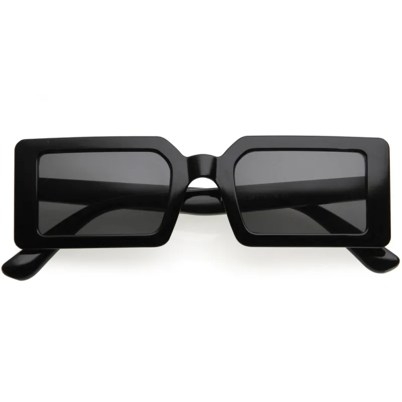 Retro 90s Rectangular Neutral Colored Square Sunglasses D177 sold by ZeroUV