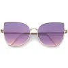 Oversize Gradient Color Flat Lens Cat Eye Sunglasses A853 sold by ZeroUV