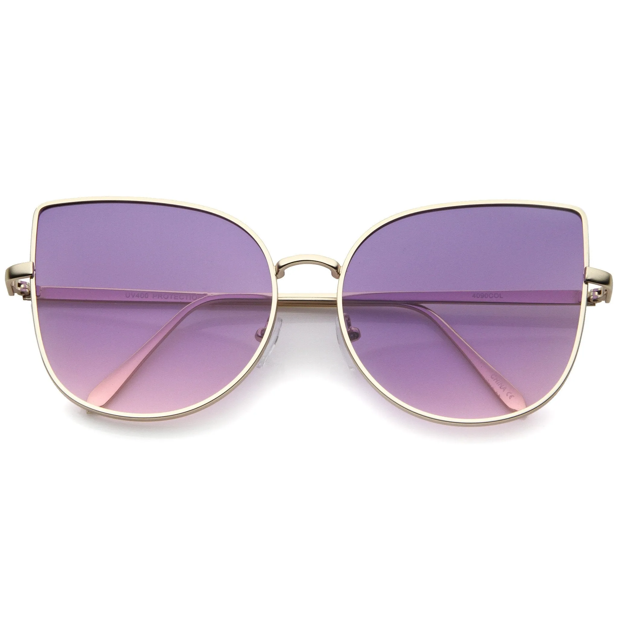 Oversize Gradient Color Flat Lens Cat Eye Sunglasses A853 sold by ZeroUV product image thumbnail 5