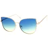 Oversize Gradient Color Flat Lens Cat Eye Sunglasses A853 sold by ZeroUV