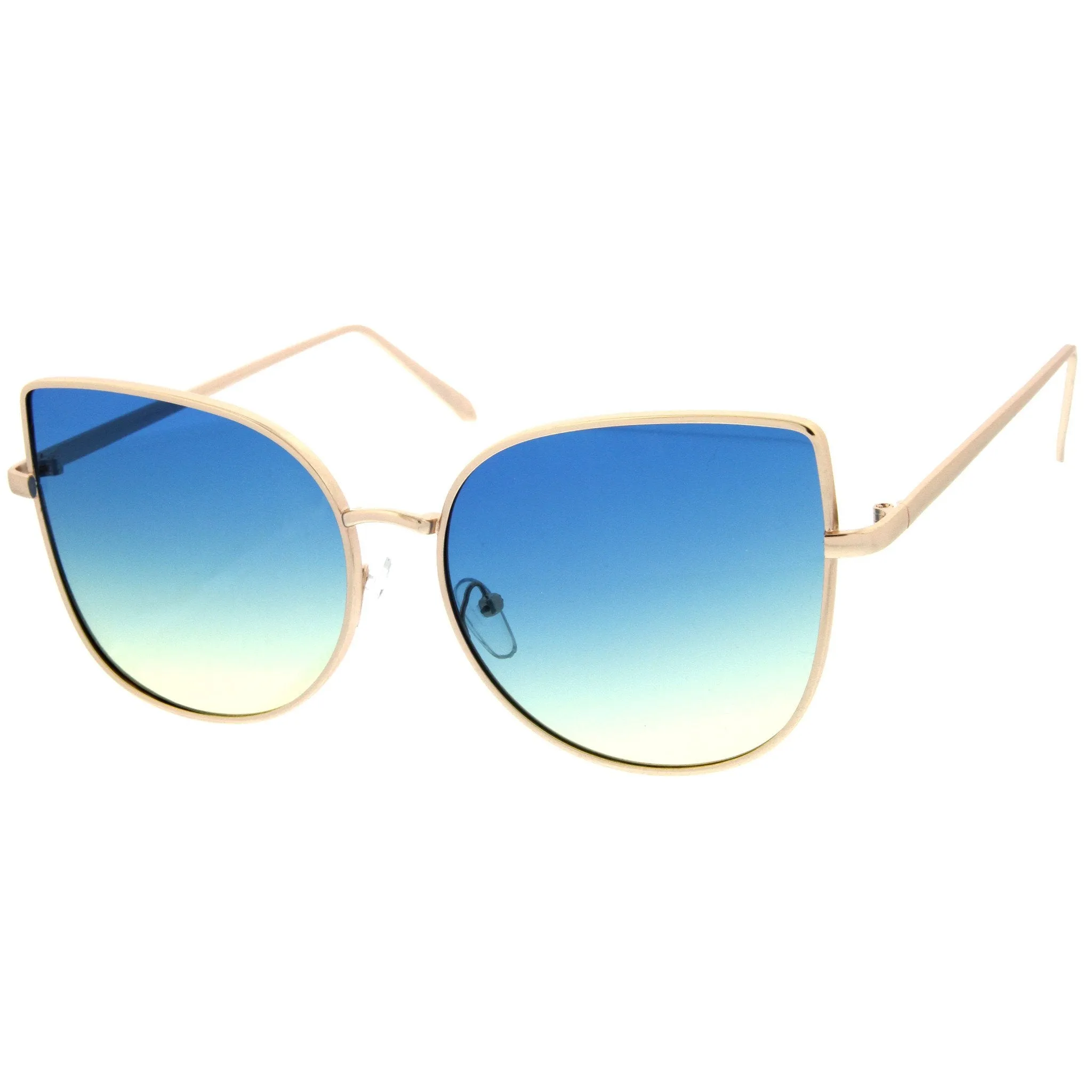 Oversize Gradient Color Flat Lens Cat Eye Sunglasses A853 sold by ZeroUV product image thumbnail 2