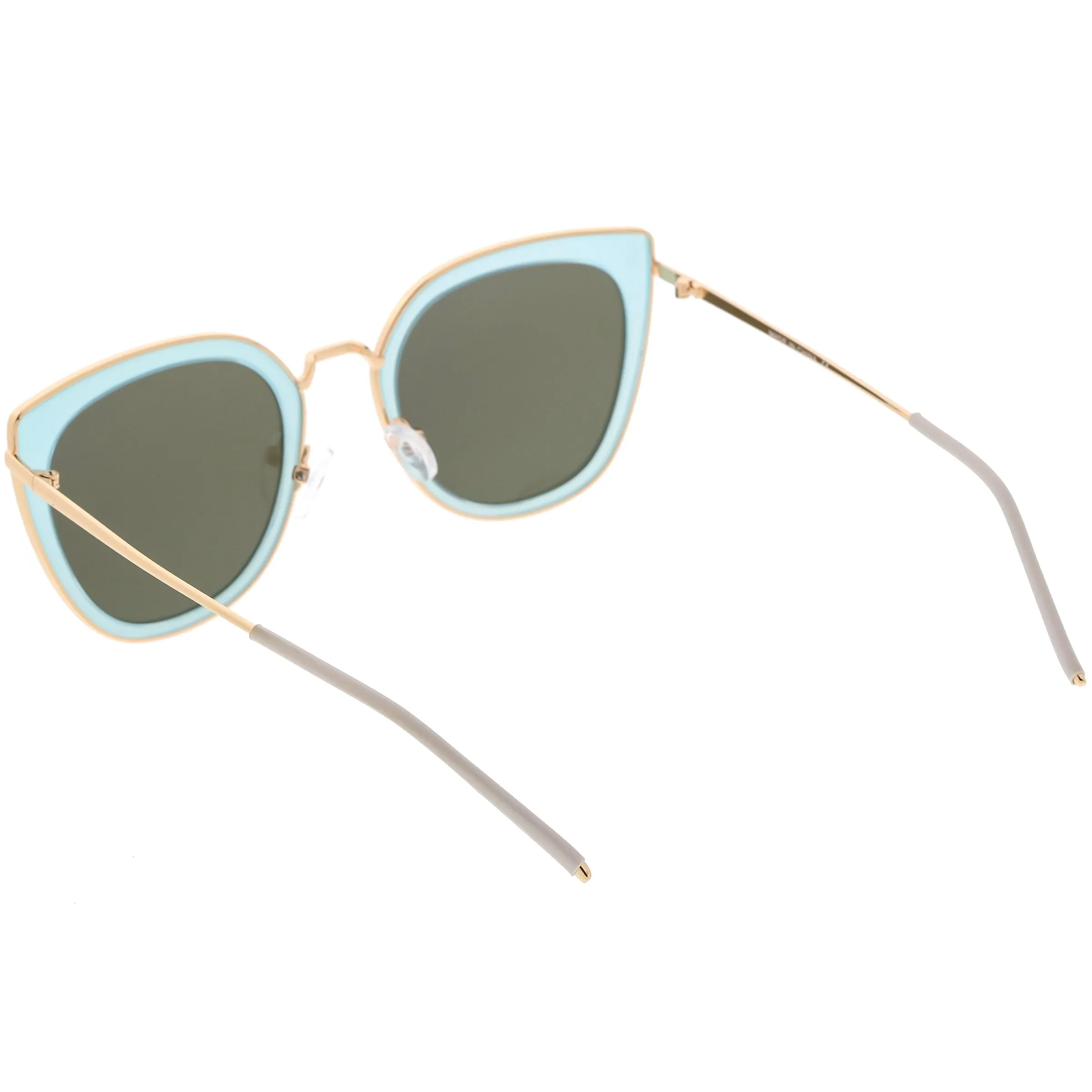 Women's Oversize Polarized Cat Eye Metal Frame Sunglasses C822 sold by ZeroUV product image thumbnail 4