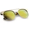 Retro Modern Horned Rim Mirror Lens Sunglasses A496 sold by ZeroUV