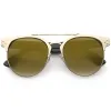 Retro Modern Horned Rim Mirror Lens Sunglasses A496 sold by ZeroUV