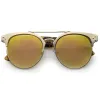 Retro Modern Horned Rim Mirror Lens Sunglasses A496 sold by ZeroUV