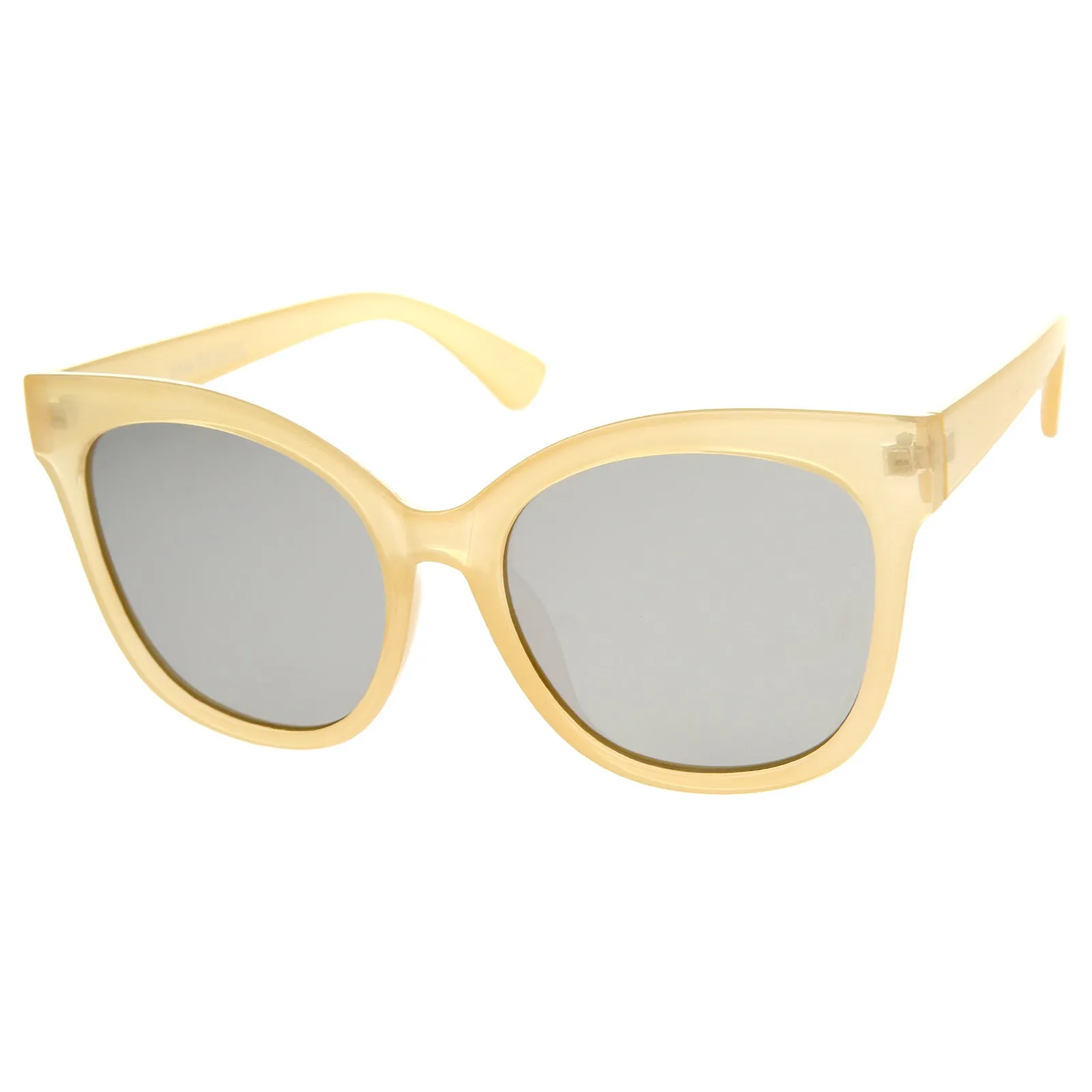 Oversize Women's Mirrored Flat Lens Cat Eye Sunglasses A337 sold by ZeroUV product image thumbnail 4