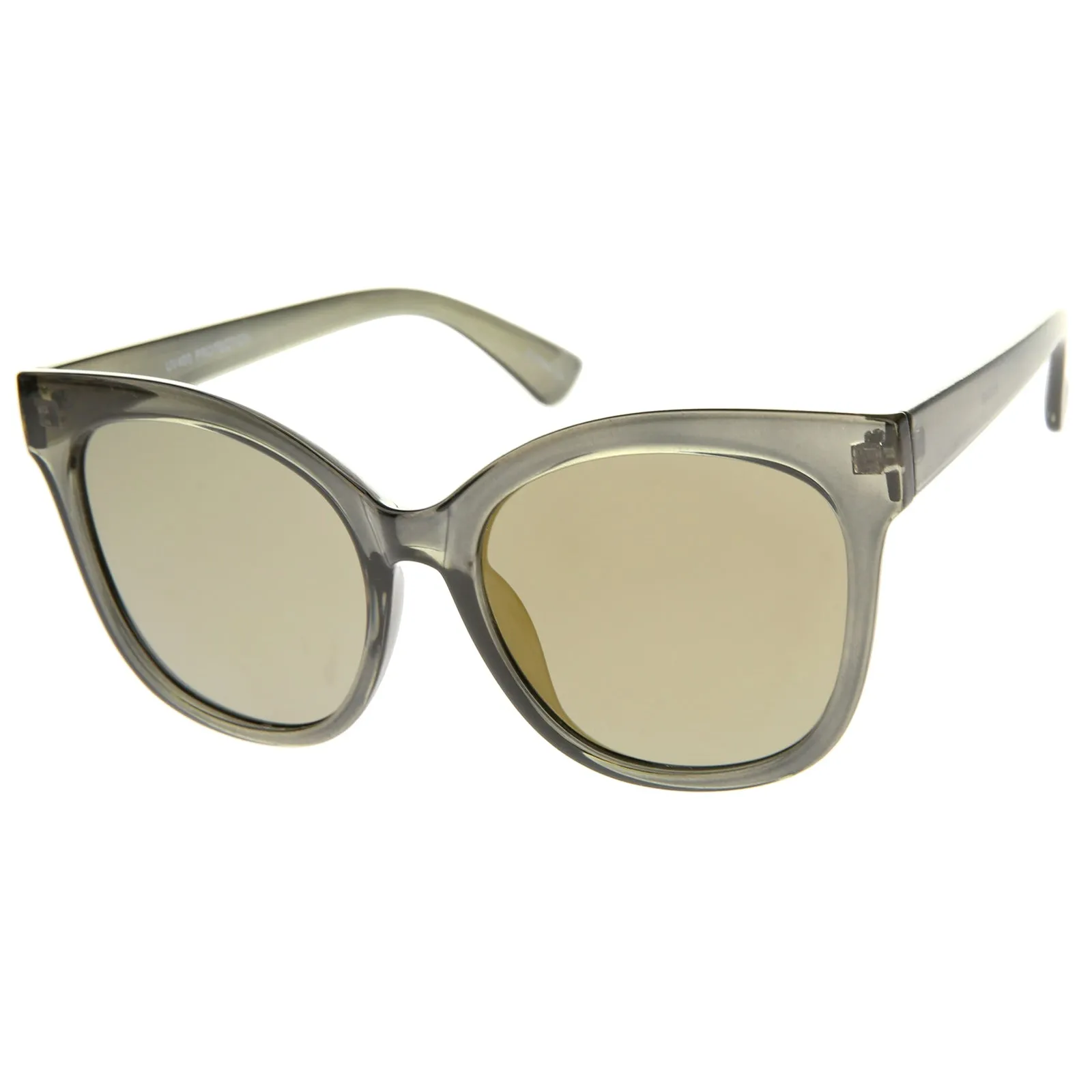 Oversize Women's Mirrored Flat Lens Cat Eye Sunglasses A337 sold by ZeroUV product image thumbnail 2