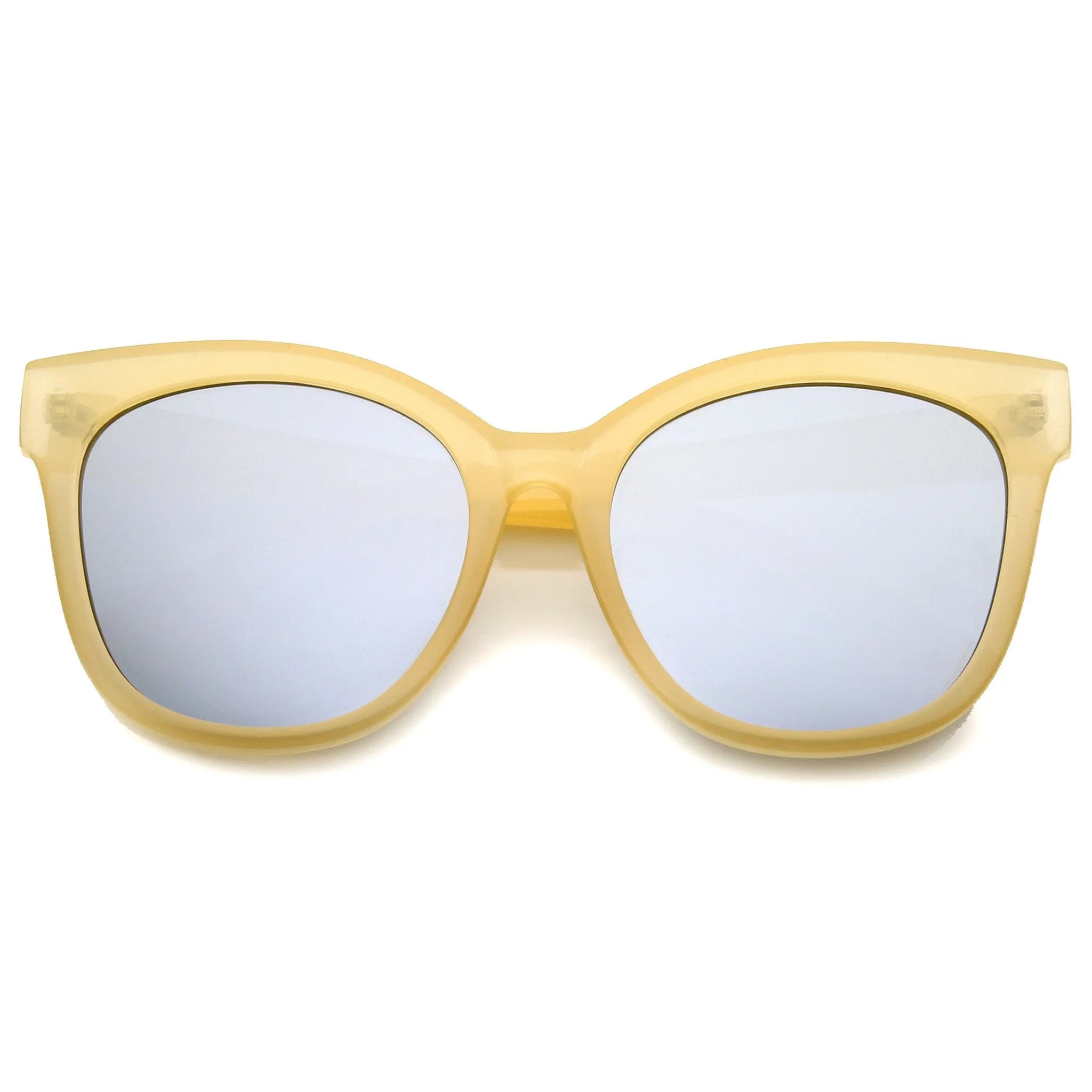 Oversize Women's Mirrored Flat Lens Cat Eye Sunglasses A337 sold by ZeroUV product image thumbnail 3