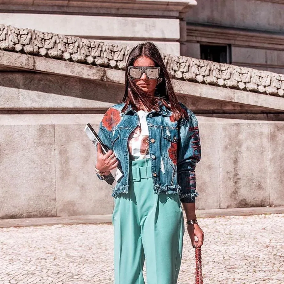 Women's Crystal Rhinestone Flat Top Mirrored Lens Sunglasses C880 sold by ZeroUV product image thumbnail 2