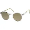 Crystal Clear Round P3 Mirror Lens Sunglasses A464 sold by ZeroUV