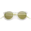 Crystal Clear Round P3 Mirror Lens Sunglasses A464 sold by ZeroUV