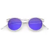 Crystal Clear Round P3 Mirror Lens Sunglasses A464 sold by ZeroUV