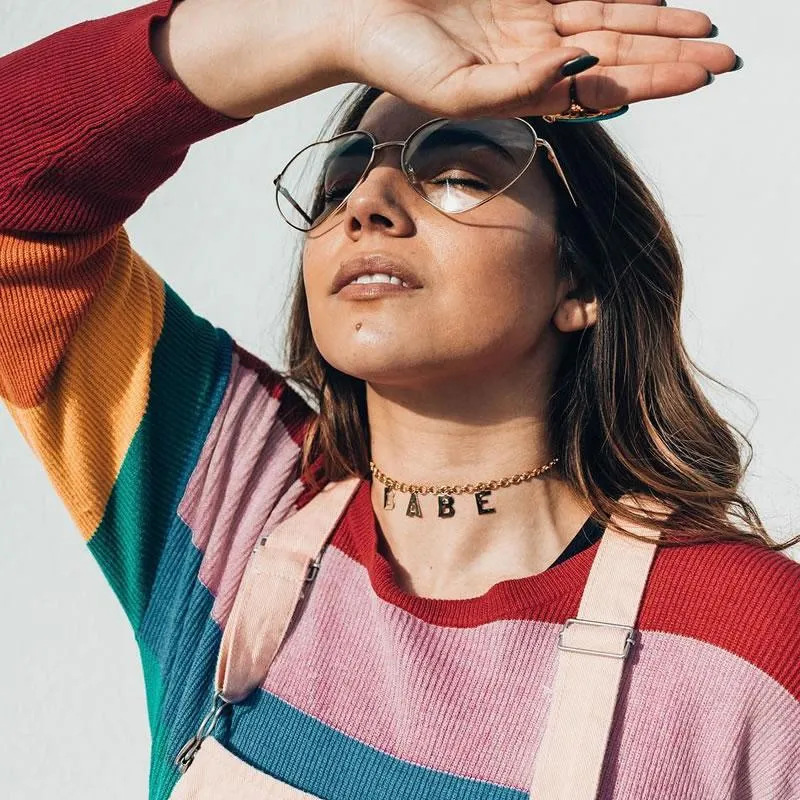 Oversize Women's Festival Heart Shape Clear Lens Glasses C304 sold by ZeroUV product image thumbnail 3