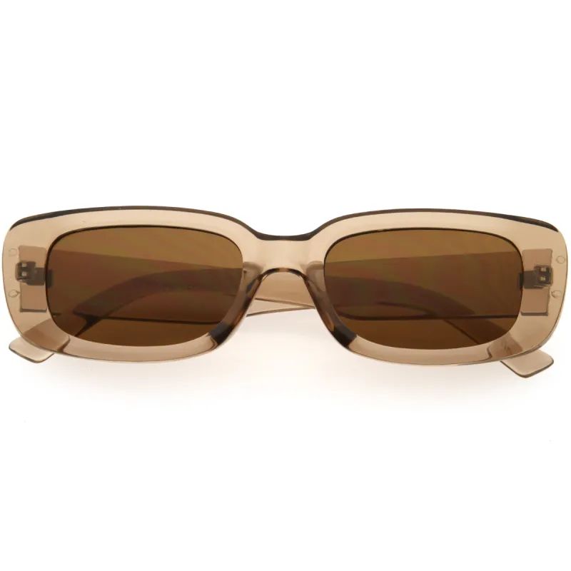Retro Wide Vintage-Inspired Fashion Square Sunglasses D277 sold by ZeroUV