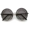 Women's Oversize Round Floral Rimless Frame A520 sold by ZeroUV