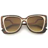 Women's Oversize Notched Angled Temple Cat Eye Sunglasses A833 sold by ZeroUV