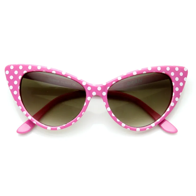 Retro 1950's Polka Dot Cat Eye Fashion Sunglasses 8498 sold by ZeroUV