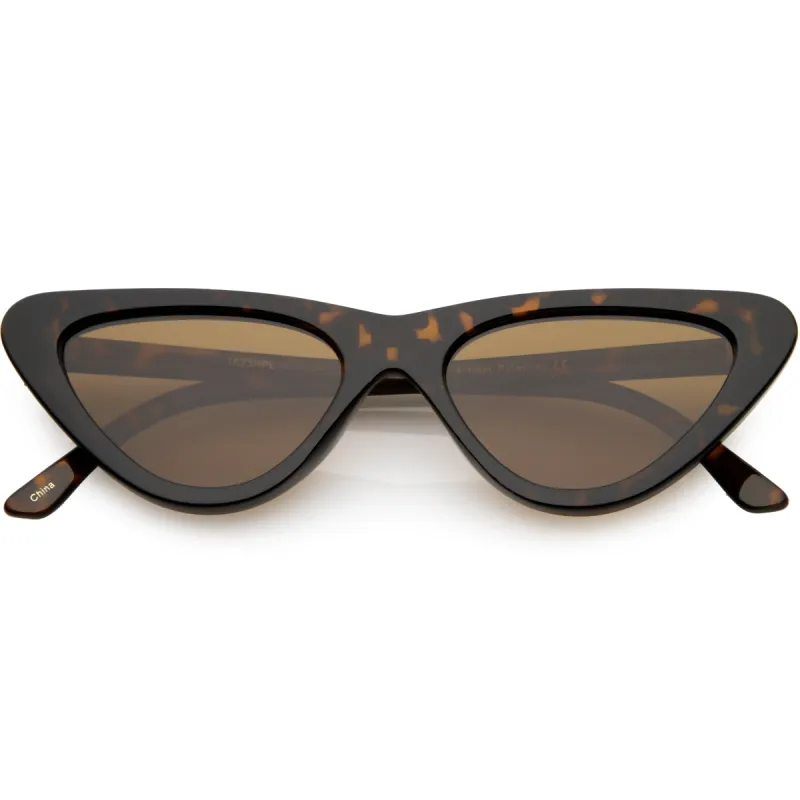 Polarized Neutral Colored Lens Small Thick Cat Eye Sunglasses C927 sold by ZeroUV