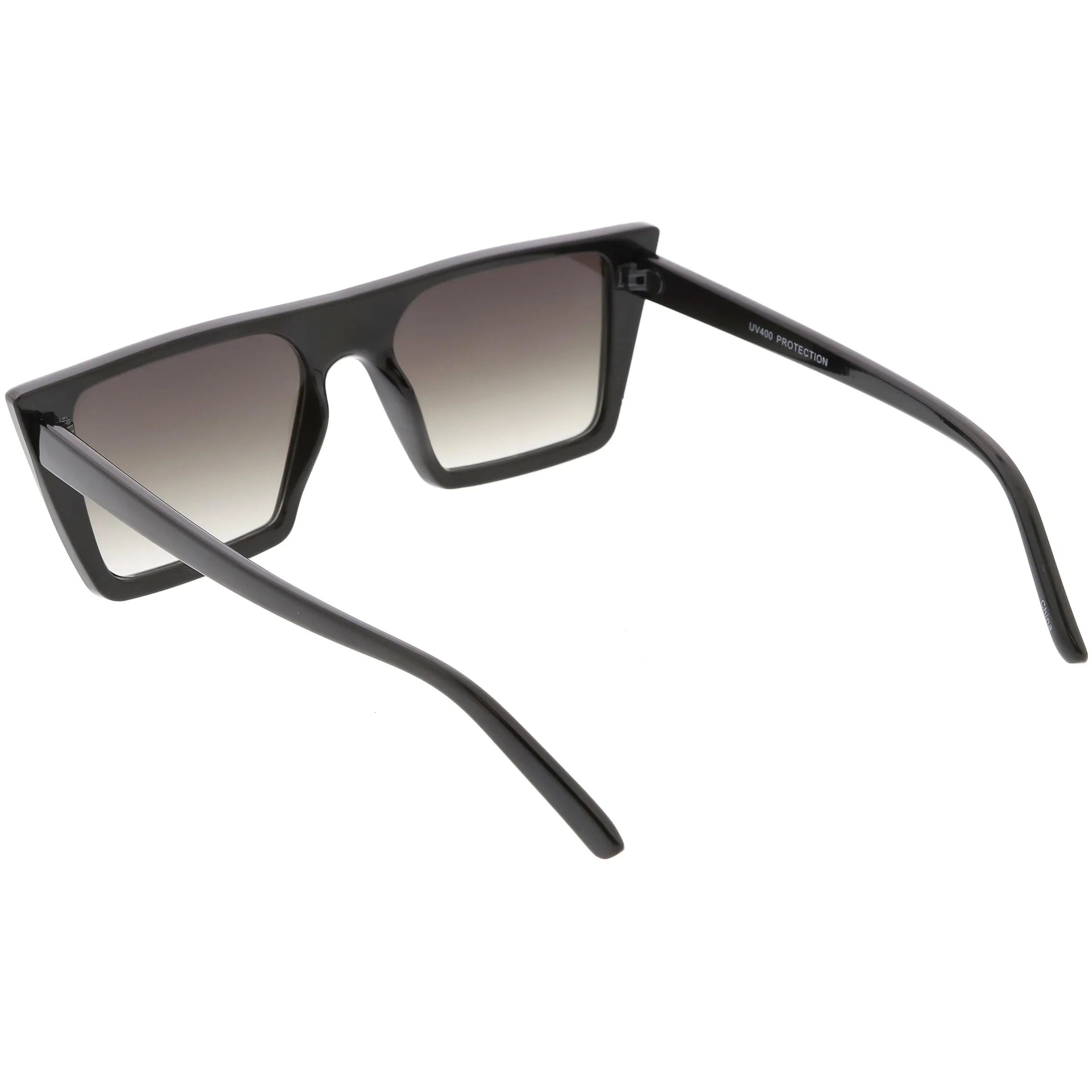 Retro Flat Top Neutral Colored Square Sunglasses C619 sold by ZeroUV product image thumbnail 4