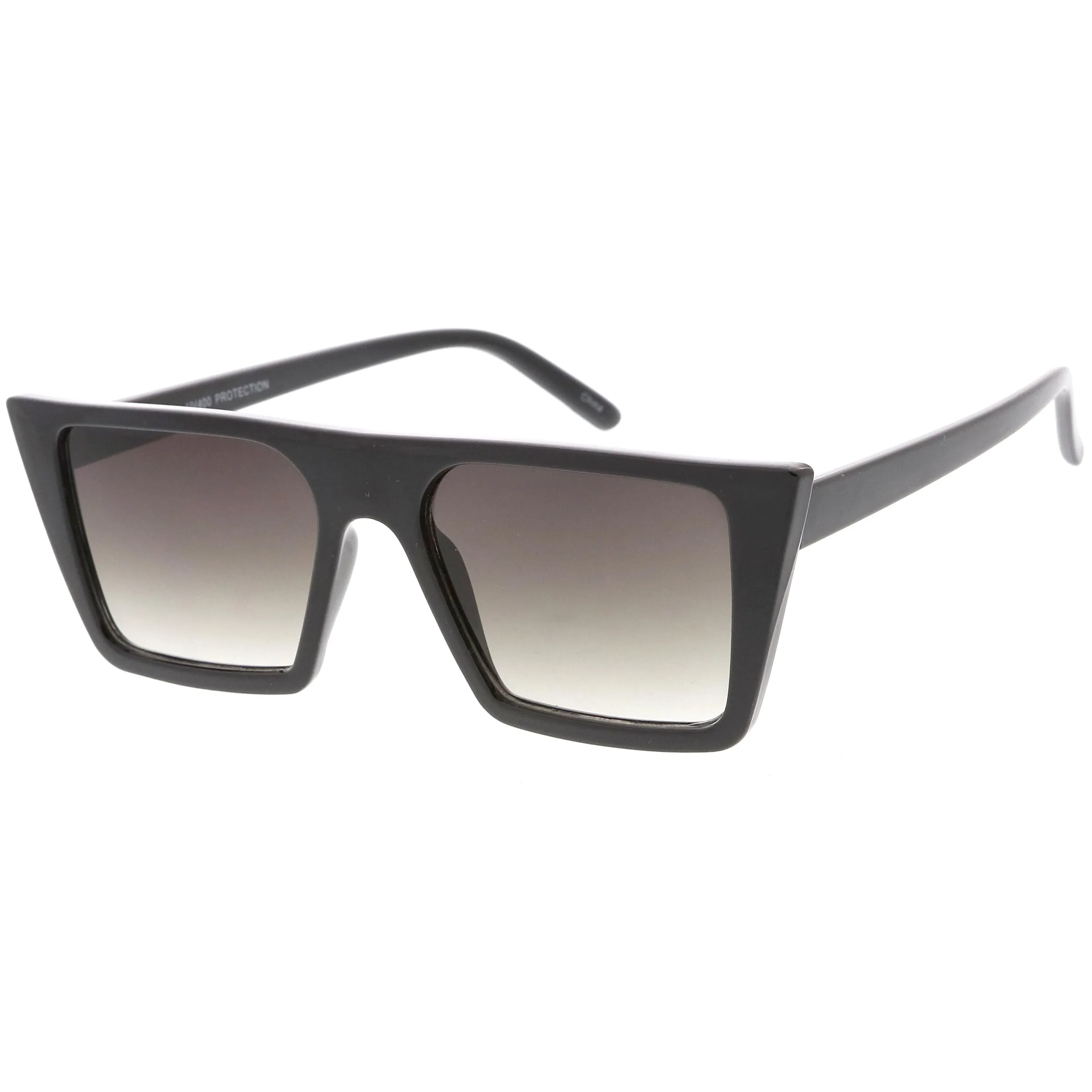 Retro Flat Top Neutral Colored Square Sunglasses C619 sold by ZeroUV product image thumbnail 2