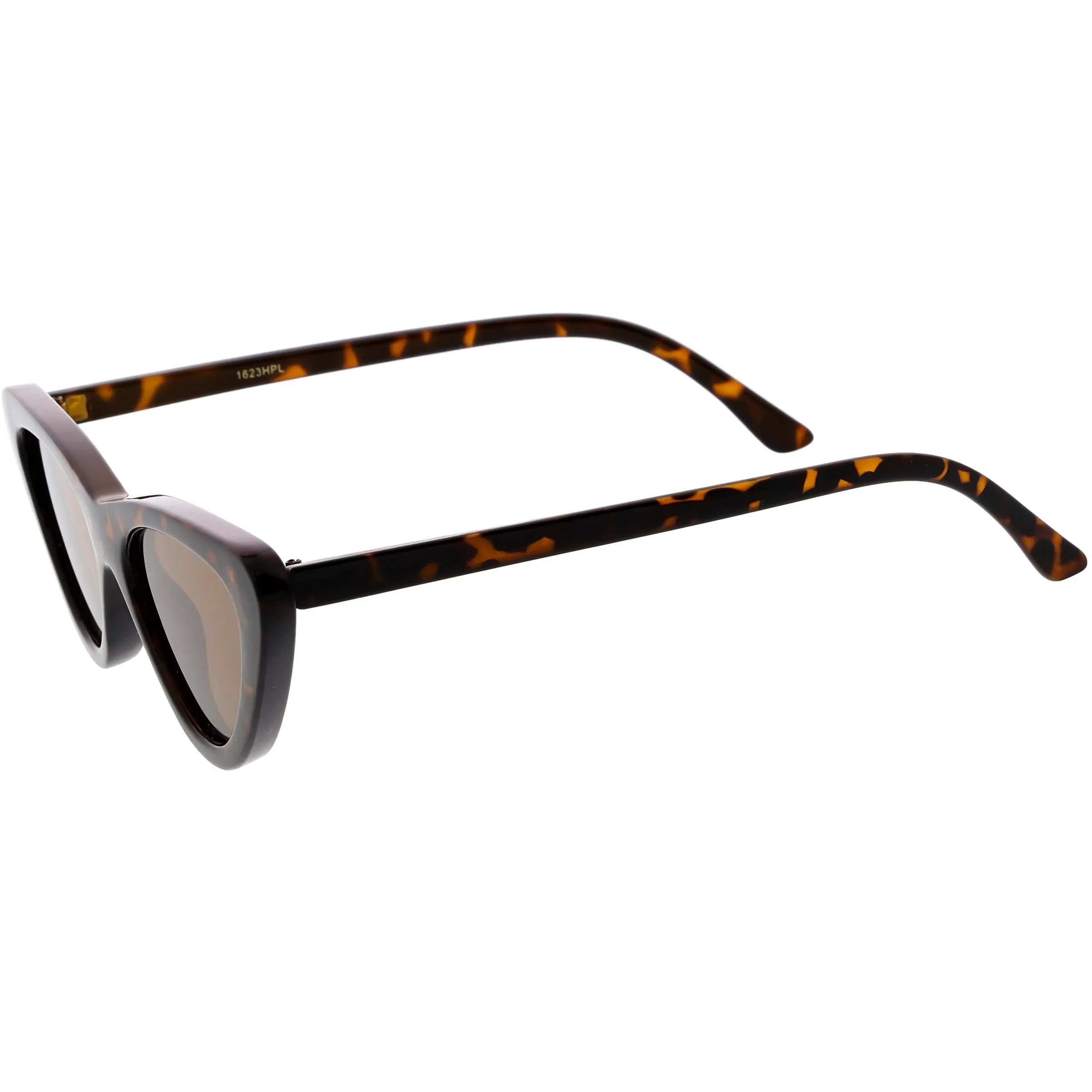 Polarized Neutral Colored Lens Small Thick Cat Eye Sunglasses C927 sold by ZeroUV product image thumbnail 3