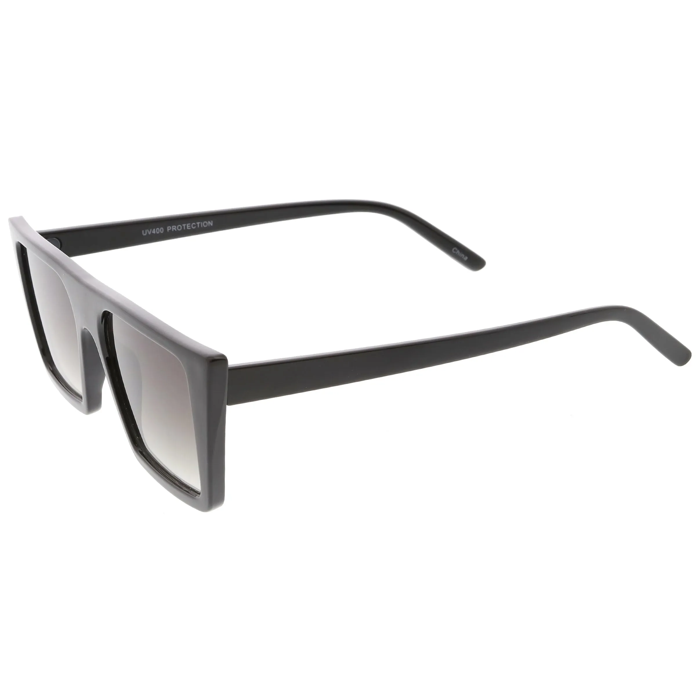 Retro Flat Top Neutral Colored Square Sunglasses C619 sold by ZeroUV product image thumbnail 3