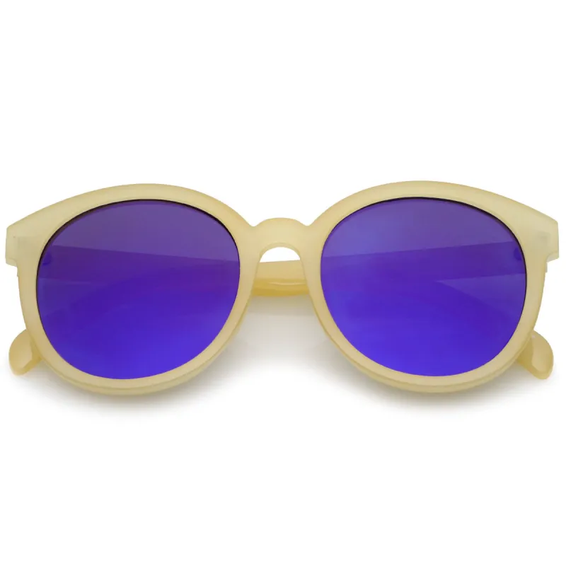 Round Oversize P3 Mirrored Lens Sunglasses A468 sold by ZeroUV