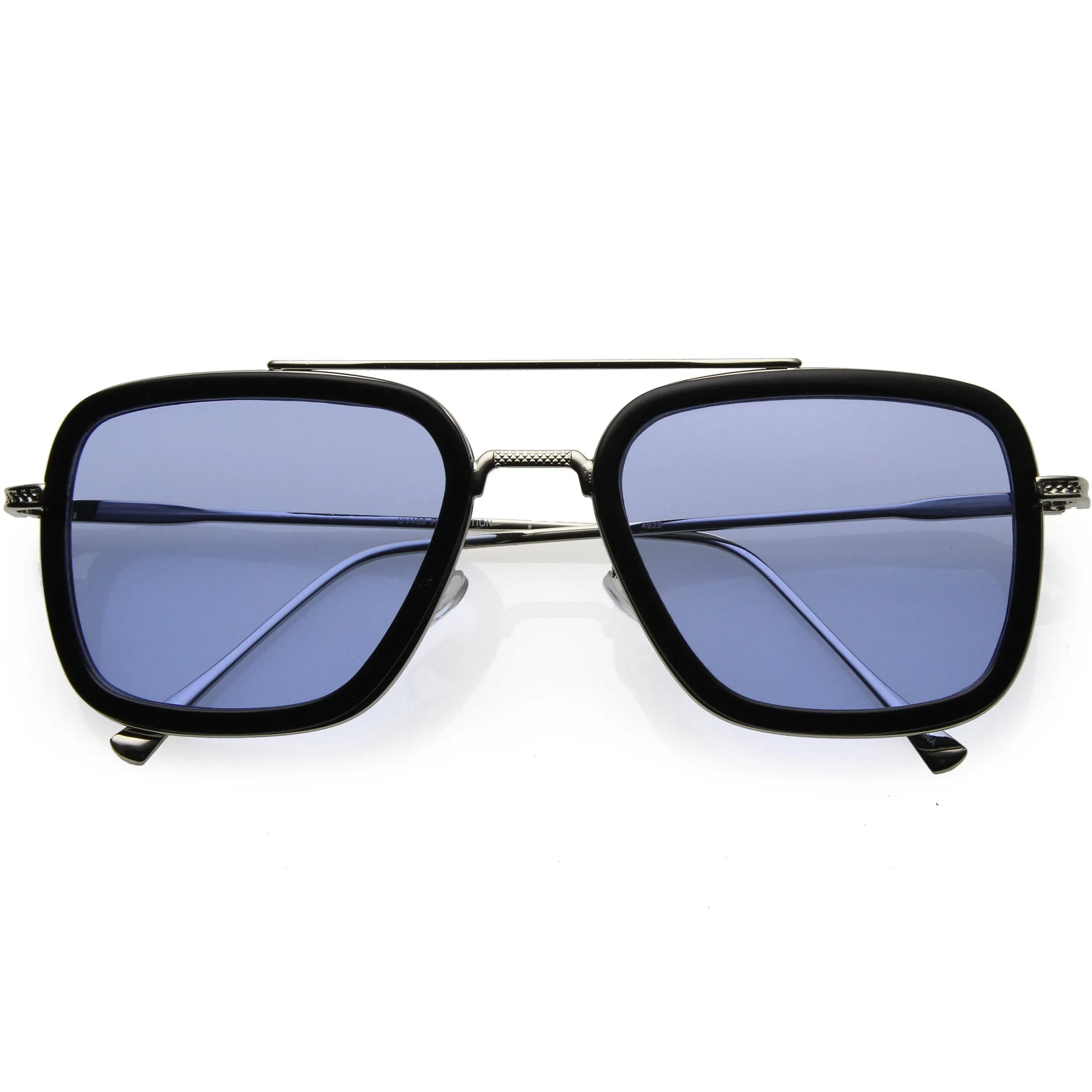 Stark Flight Superhero Pilot Metal Crossbar Accent Square Sunglasses C994 sold by ZeroUV product image thumbnail 4