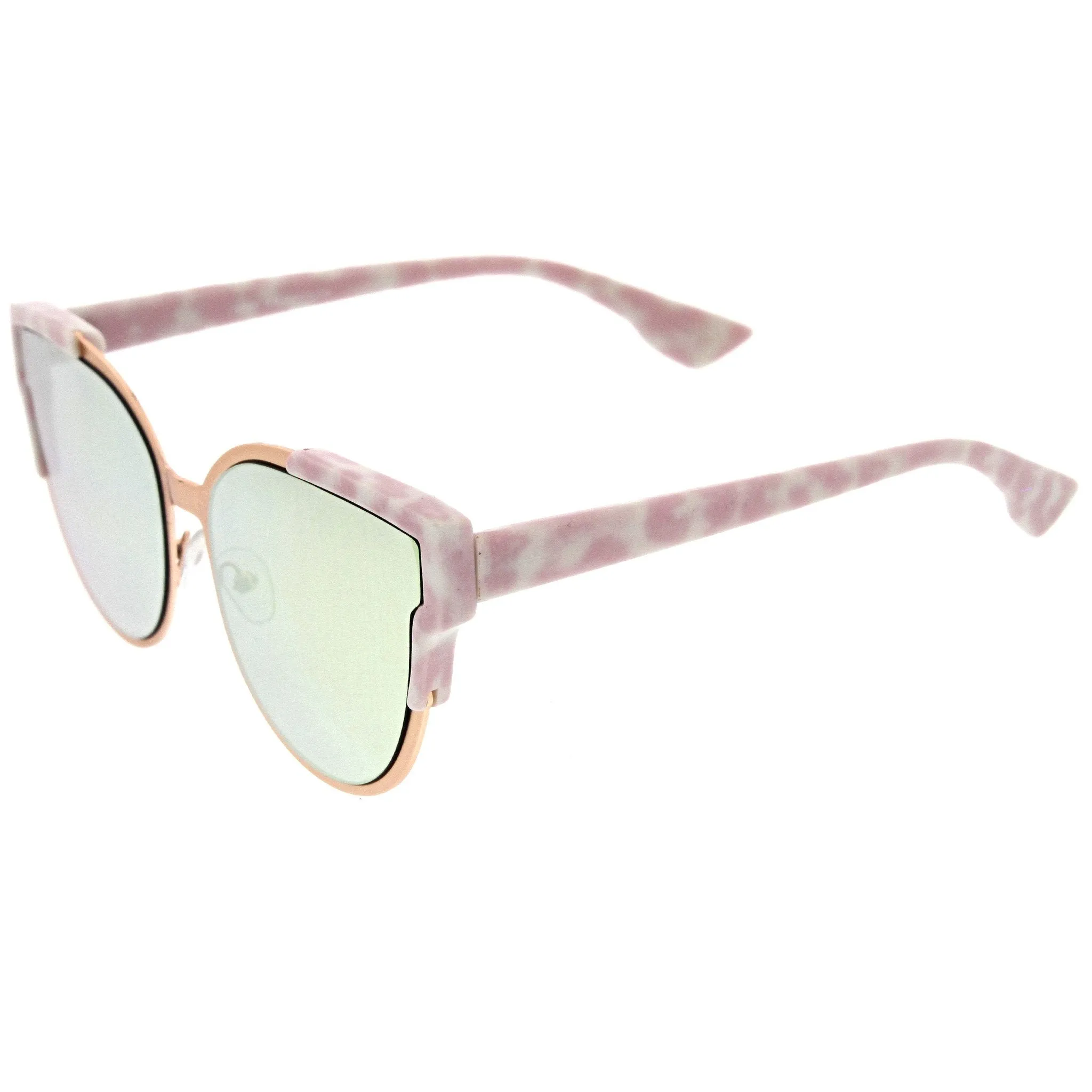 Women's Infinity Mirrored Flat Lens Marble Print Sunglasses A821 sold by ZeroUV product image thumbnail 3