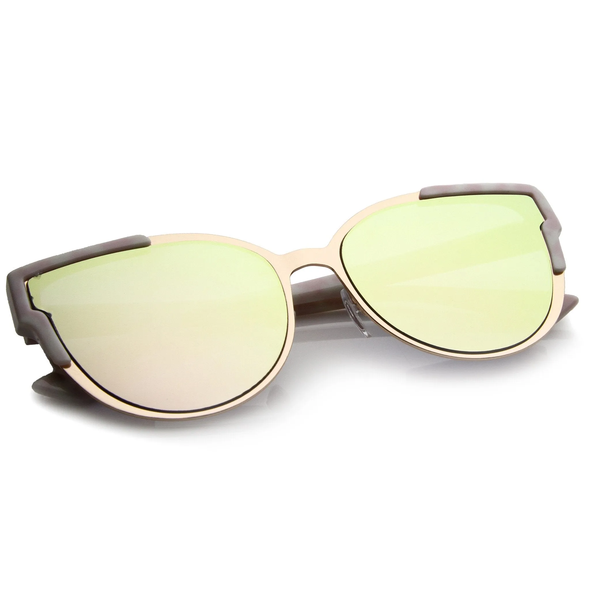 Women's Infinity Mirrored Flat Lens Marble Print Sunglasses A821 sold by ZeroUV product image thumbnail 4