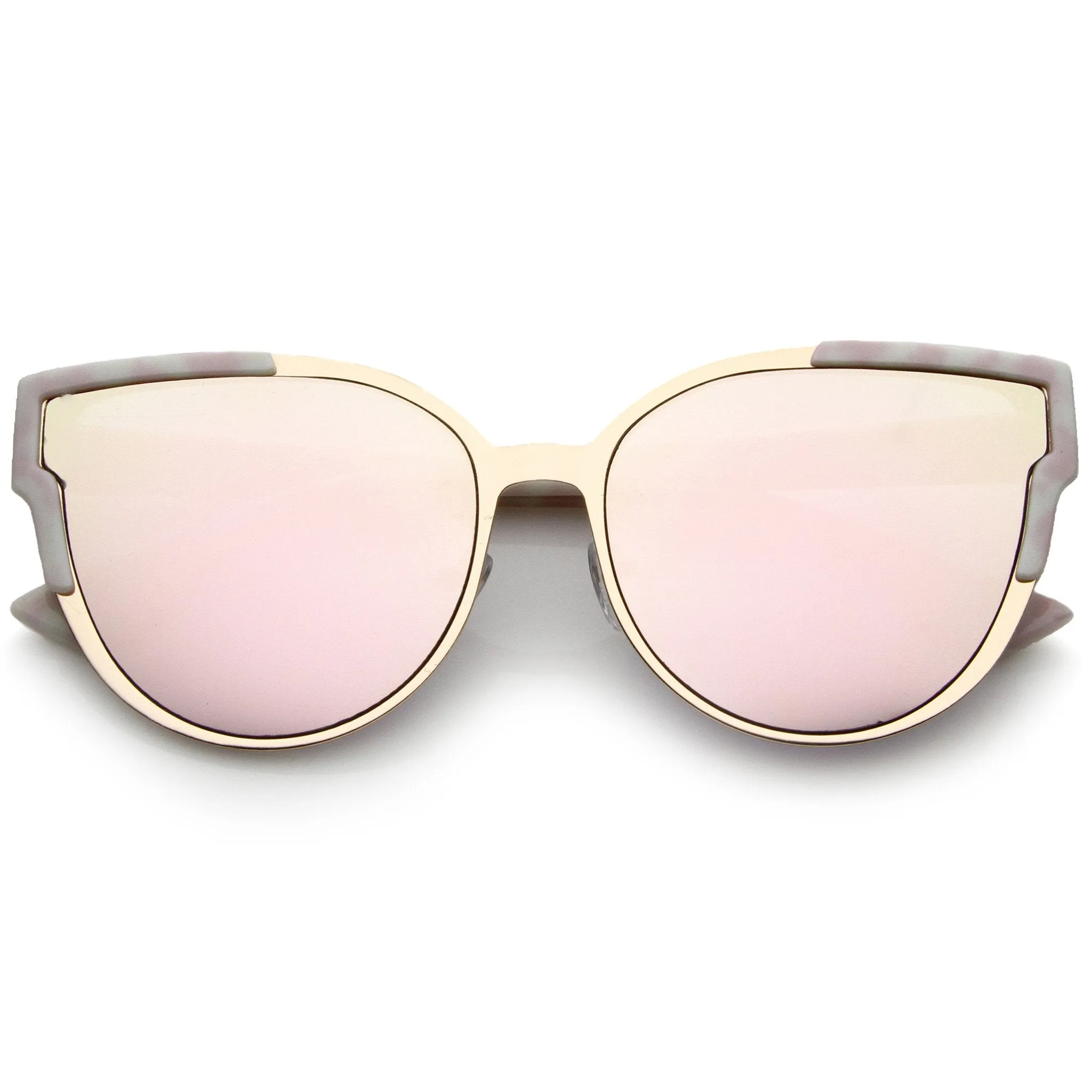 Women's Infinity Mirrored Flat Lens Marble Print Sunglasses A821 sold by ZeroUV