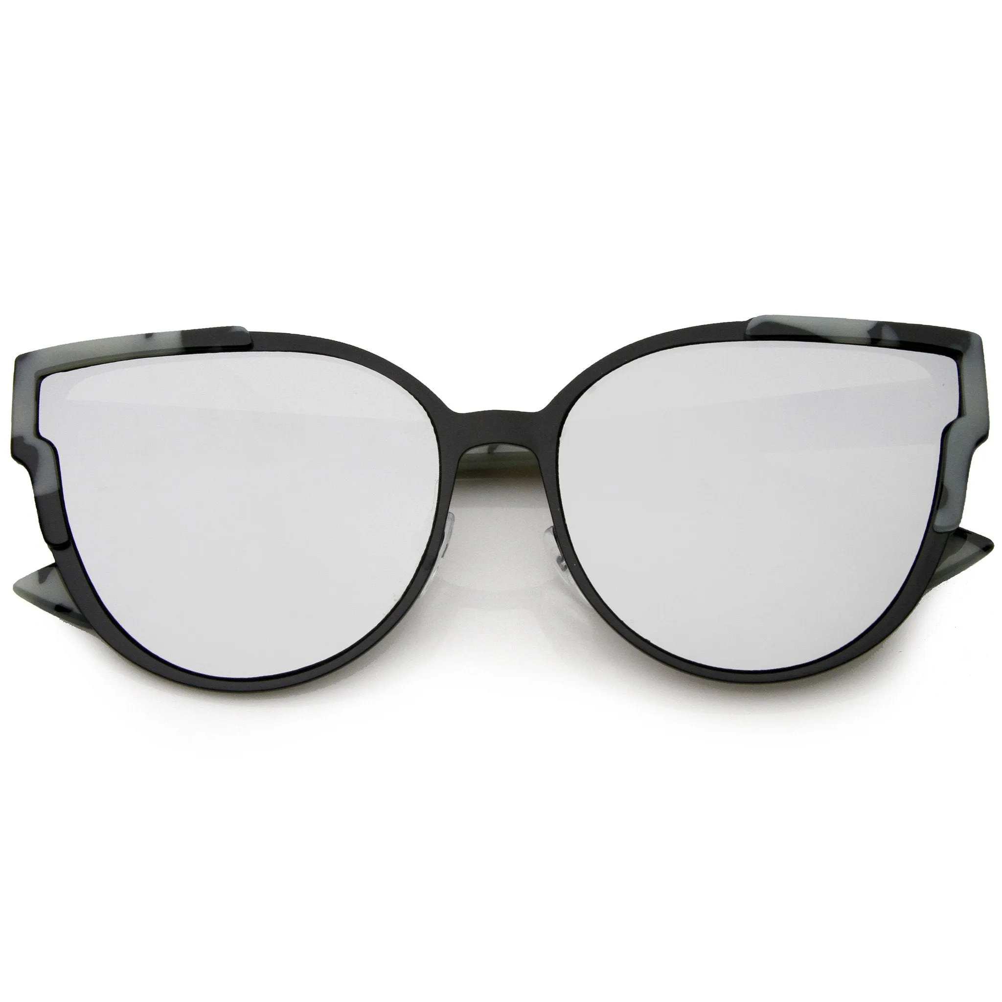 Women's Infinity Mirrored Flat Lens Marble Print Sunglasses A821 sold by ZeroUV product image thumbnail 5