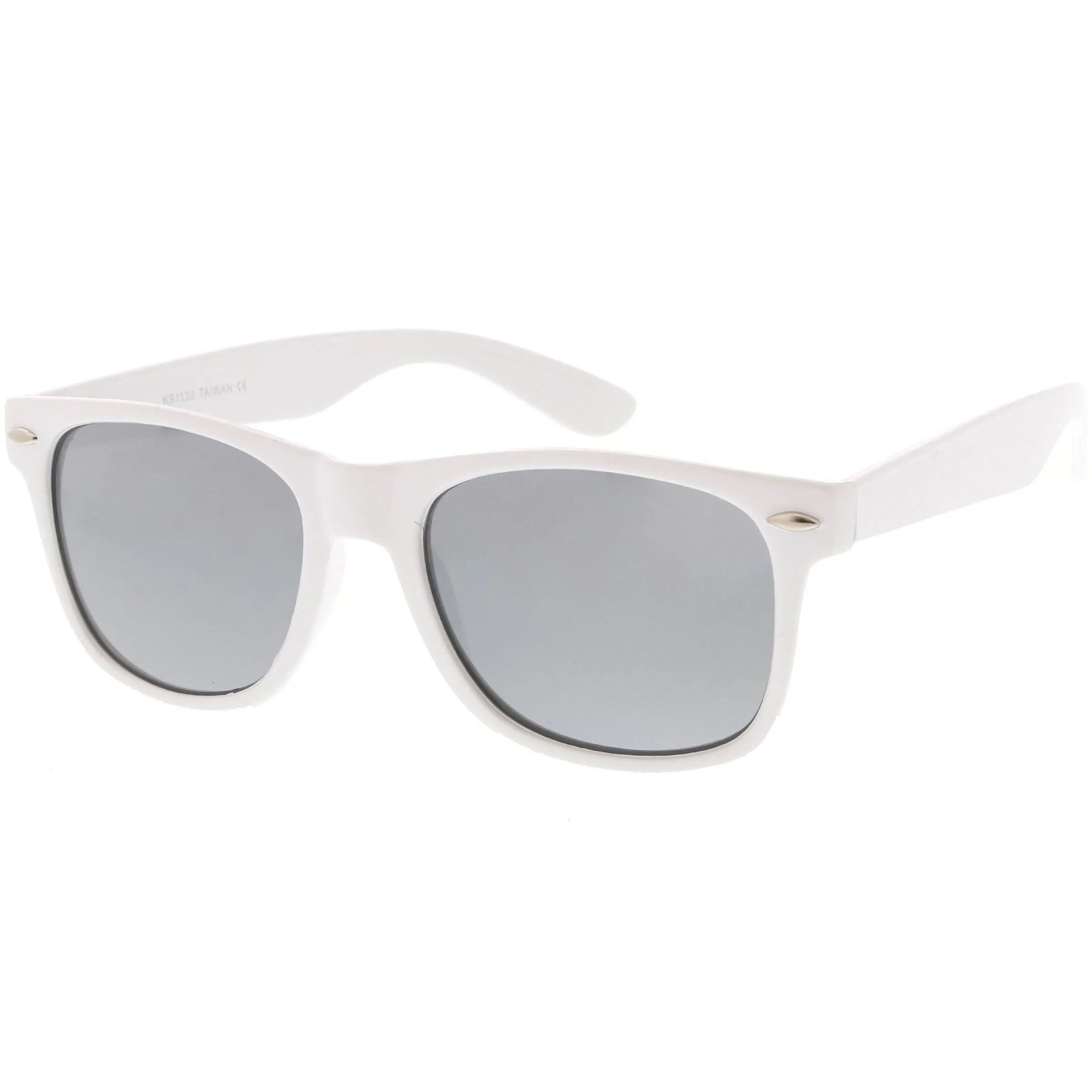 Large Classic Horned Rim Mirrored Lens Sunglasses C769 sold by ZeroUV product image thumbnail 4