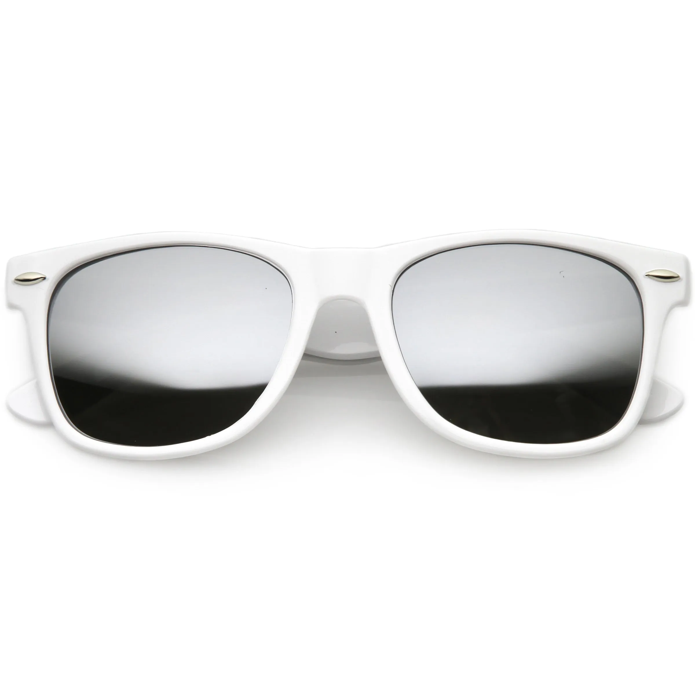Large Classic Horned Rim Mirrored Lens Sunglasses C769 sold by ZeroUV