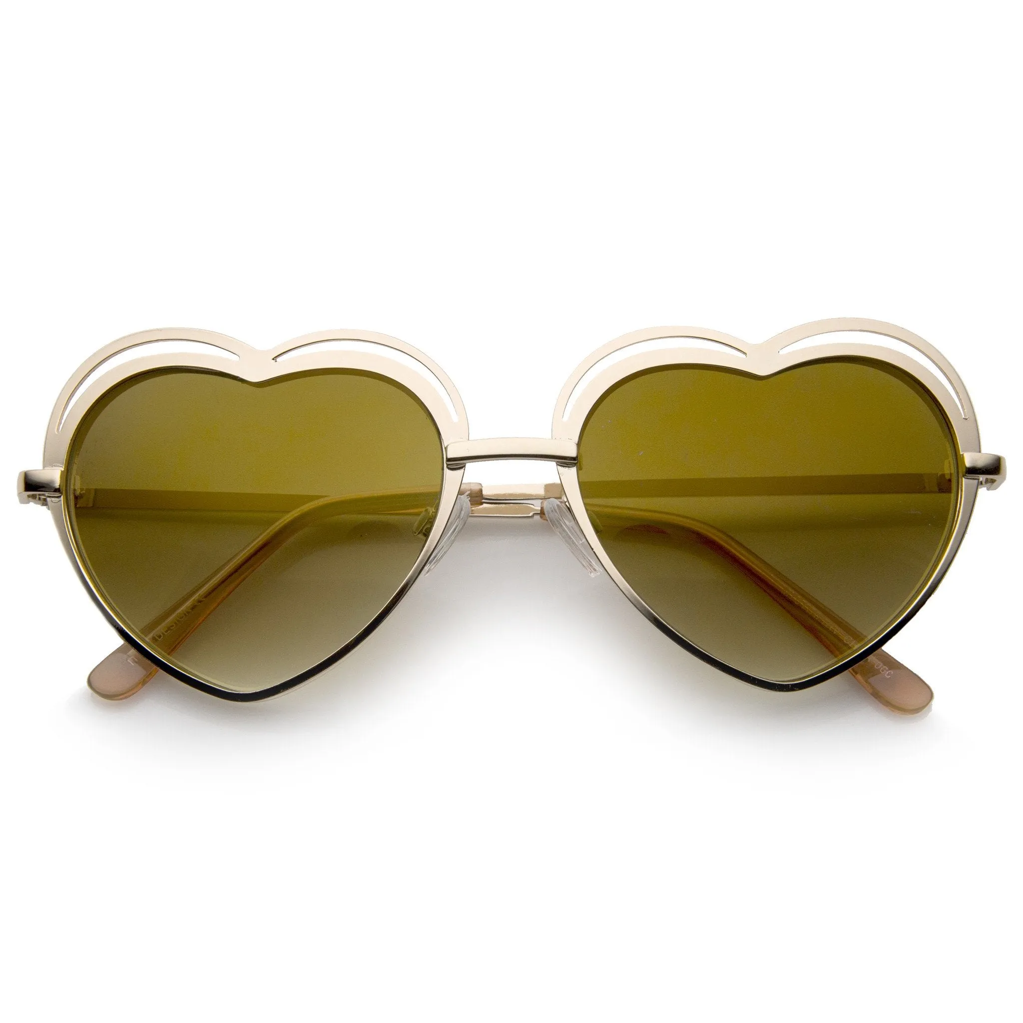 Women's Indie Heart Shape Laser Cut Sunglasses A299 sold by ZeroUV