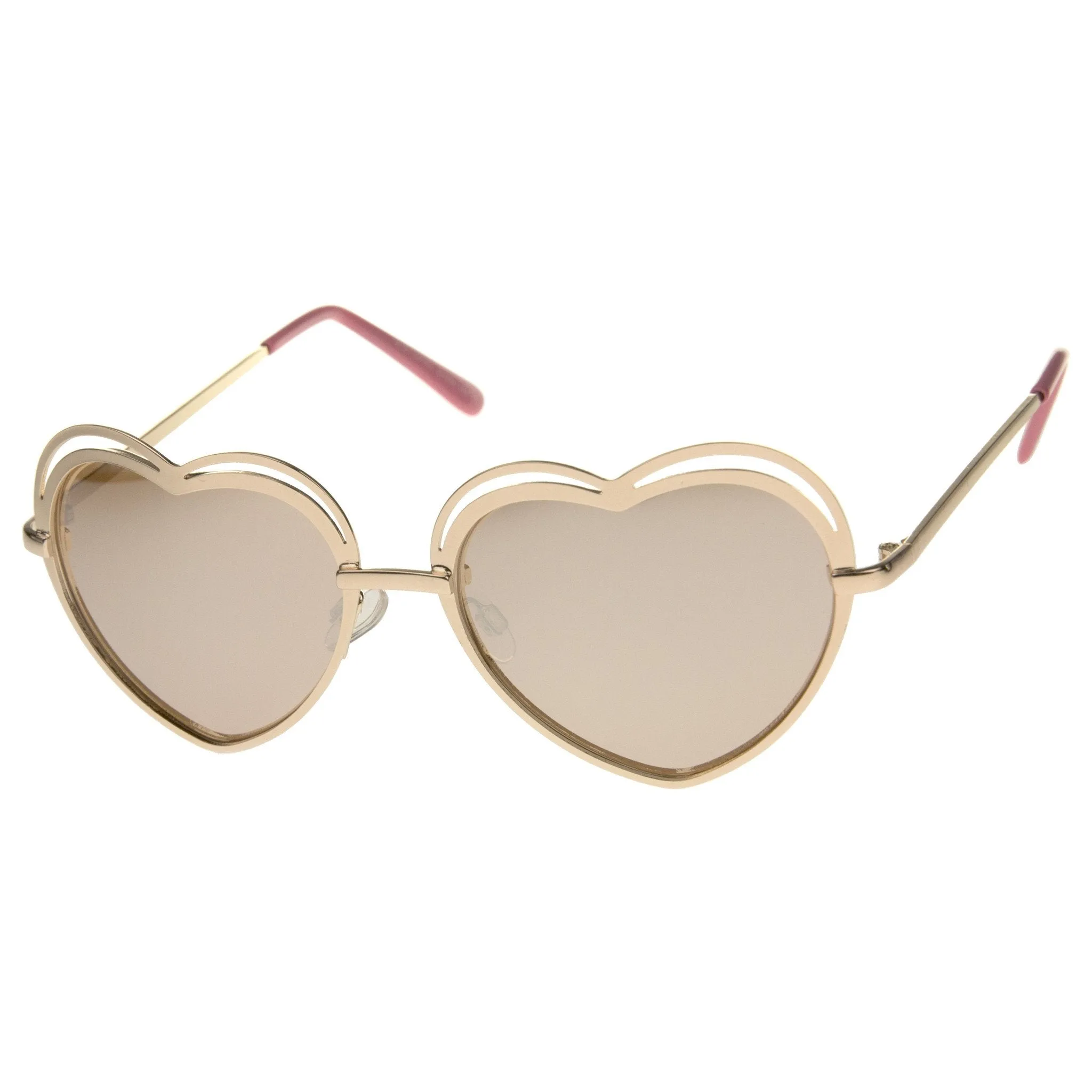 Women's Indie Heart Shape Laser Cut Sunglasses A299 sold by ZeroUV product image thumbnail 4