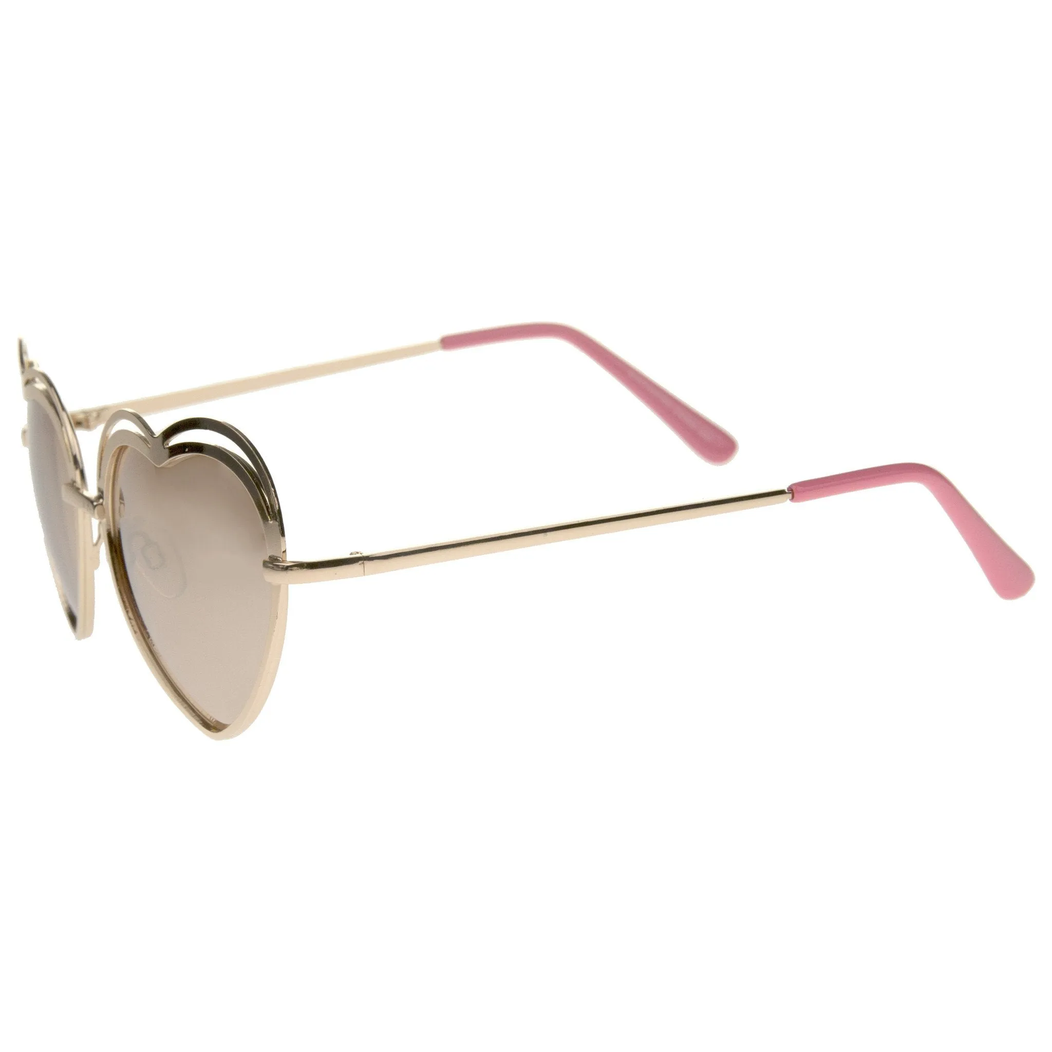 Women's Indie Heart Shape Laser Cut Sunglasses A299 sold by ZeroUV product image thumbnail 5