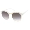 Oversize Metallic Lace Pattern Mirrored Lens Half Frame Sunglasses A548 sold by ZeroUV