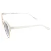 Oversize Metallic Lace Pattern Mirrored Lens Half Frame Sunglasses A548 sold by ZeroUV