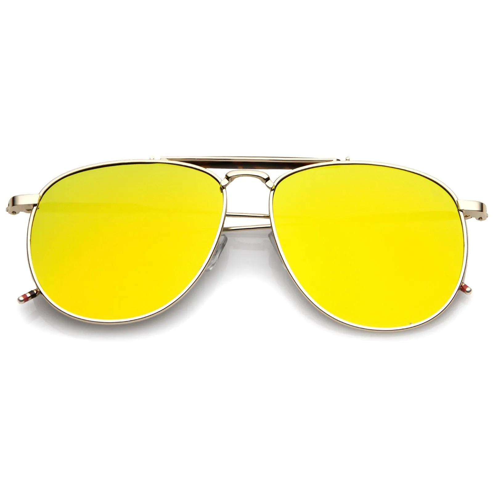 Oversize Round Mirrored Flat Lens Aviator Sunglasses A797 sold by ZeroUV