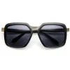 Luxury Womens Fashion Metal Temple Oversize Square Sunglasses 9164 sold by ZeroUV