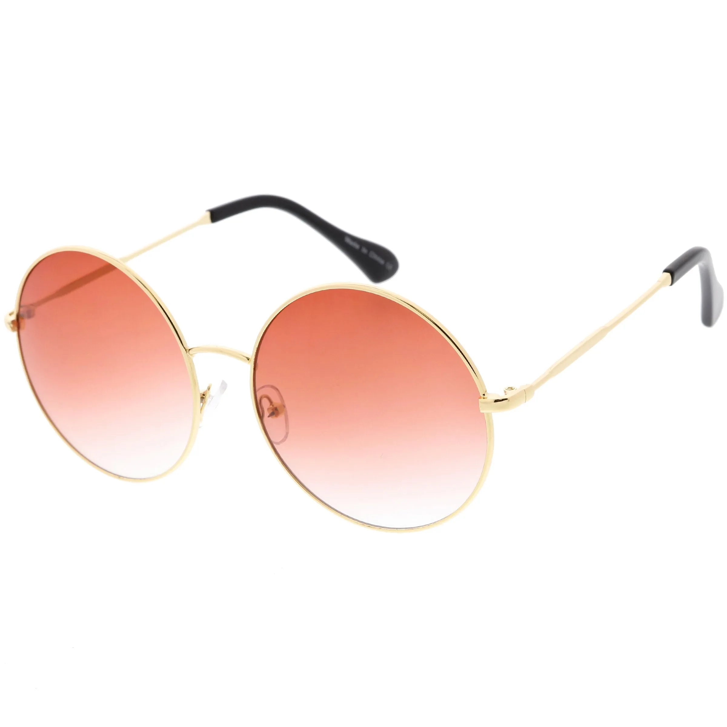 Retro Oversize Color Tone Disco Round Metal Sunglasses C848 sold by ZeroUV product image thumbnail 4
