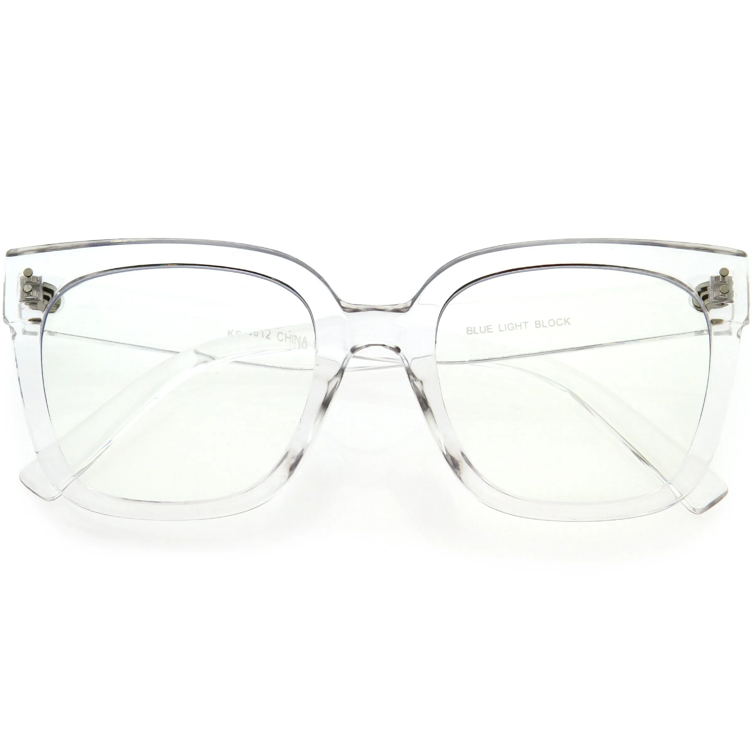 Oversized High Fashion Thick Rimmed Square Blue Light Glasses D292 sold by ZeroUV