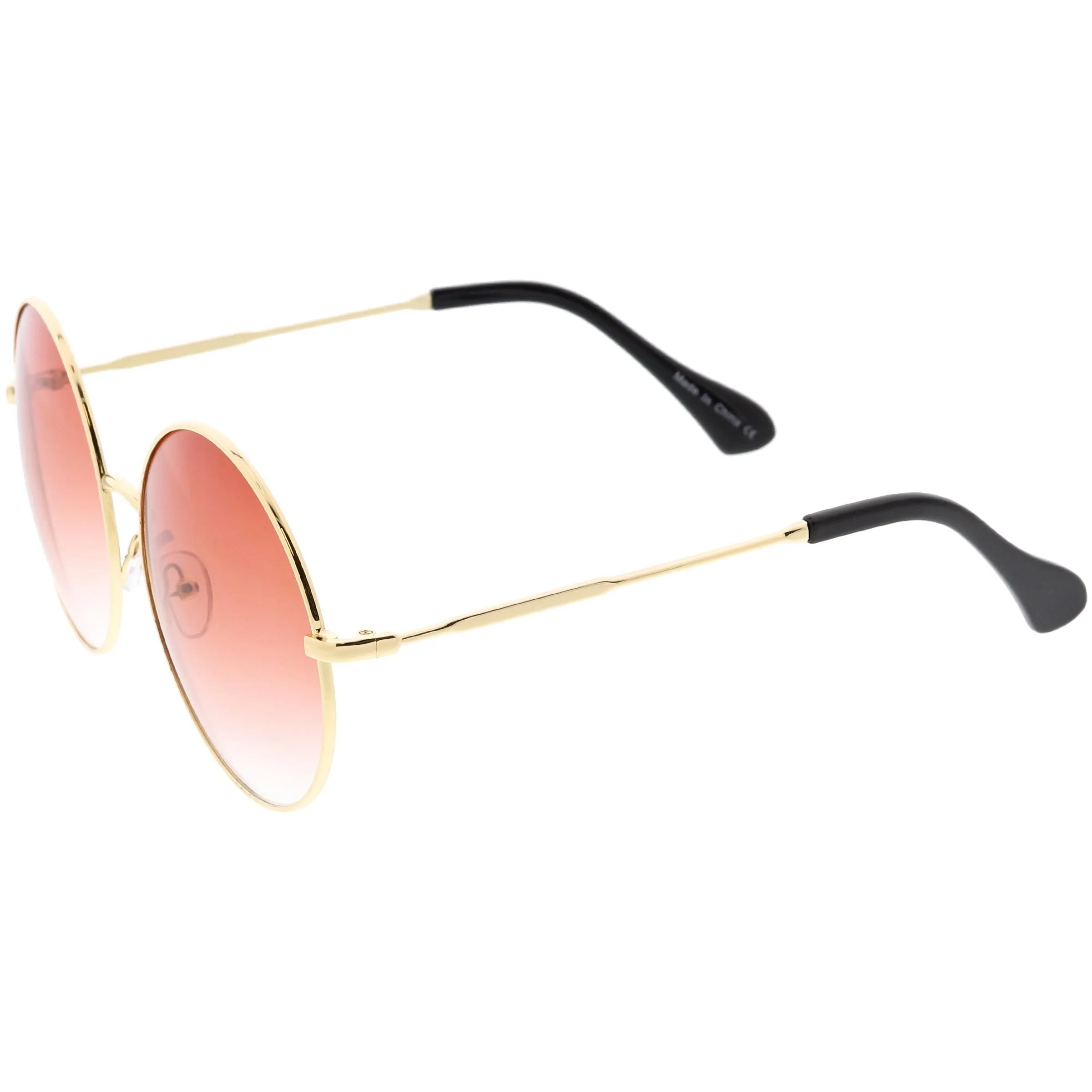 Retro Oversize Color Tone Disco Round Metal Sunglasses C848 sold by ZeroUV product image thumbnail 5