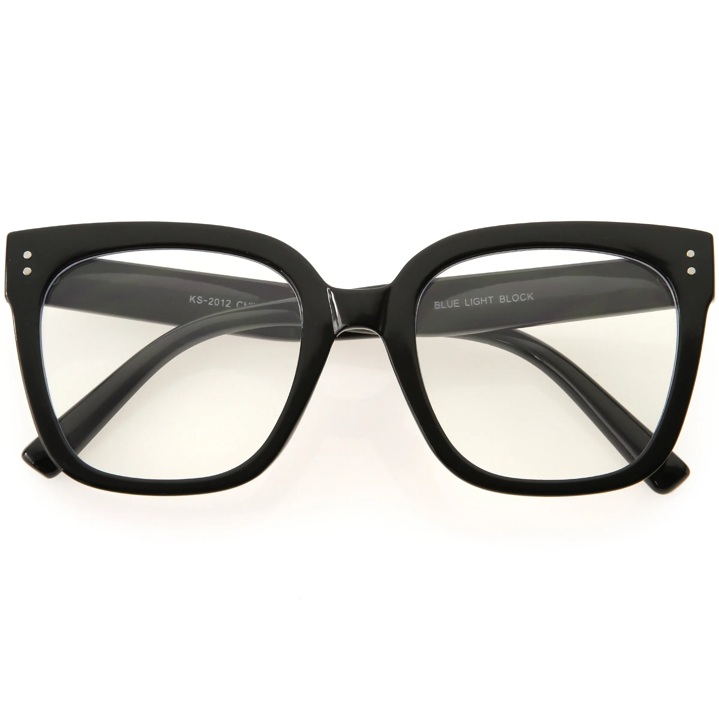 Oversized High Fashion Thick Rimmed Square Blue Light Glasses D292 sold by ZeroUV product image thumbnail 4