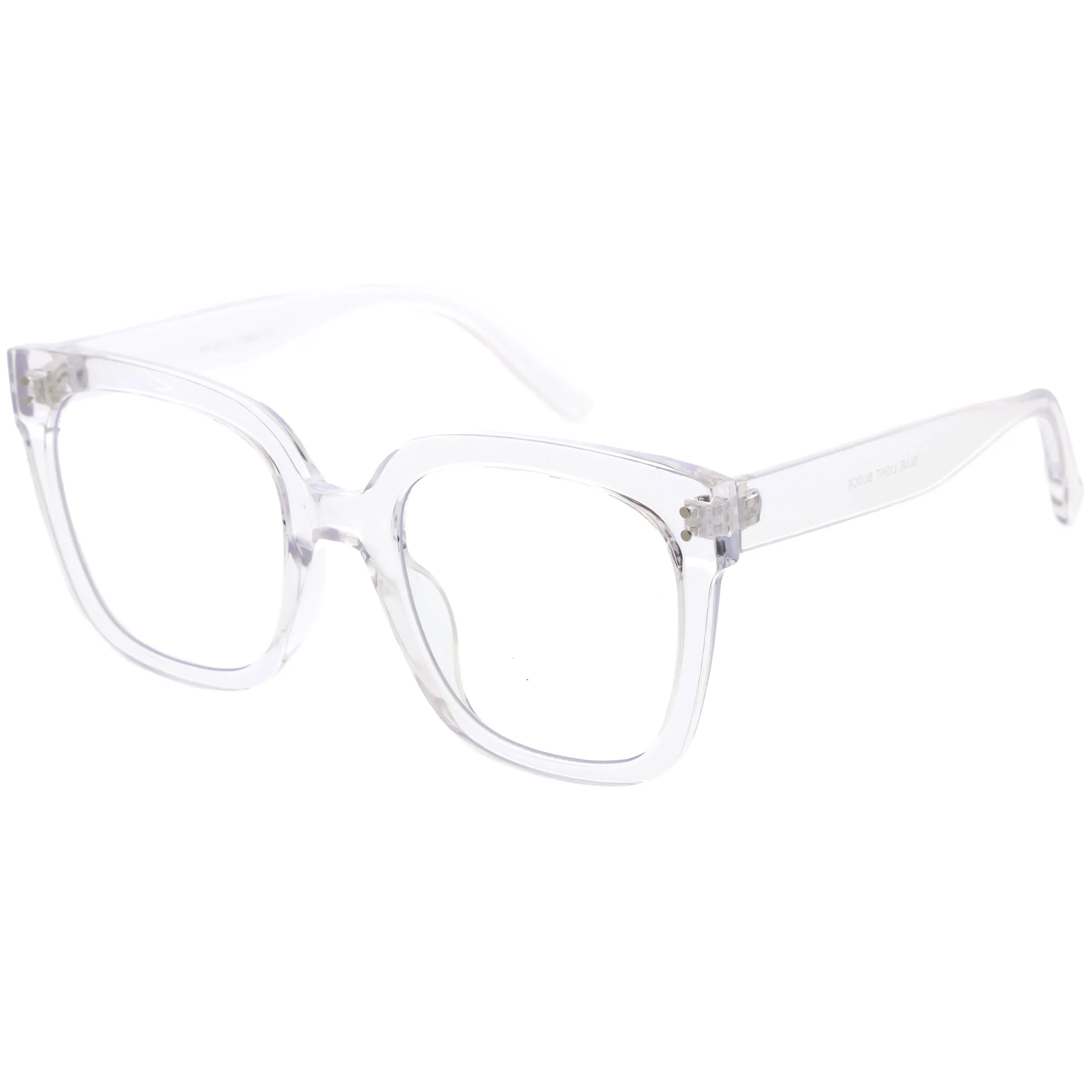 Oversized High Fashion Thick Rimmed Square Blue Light Glasses D292 sold by ZeroUV product image thumbnail 2