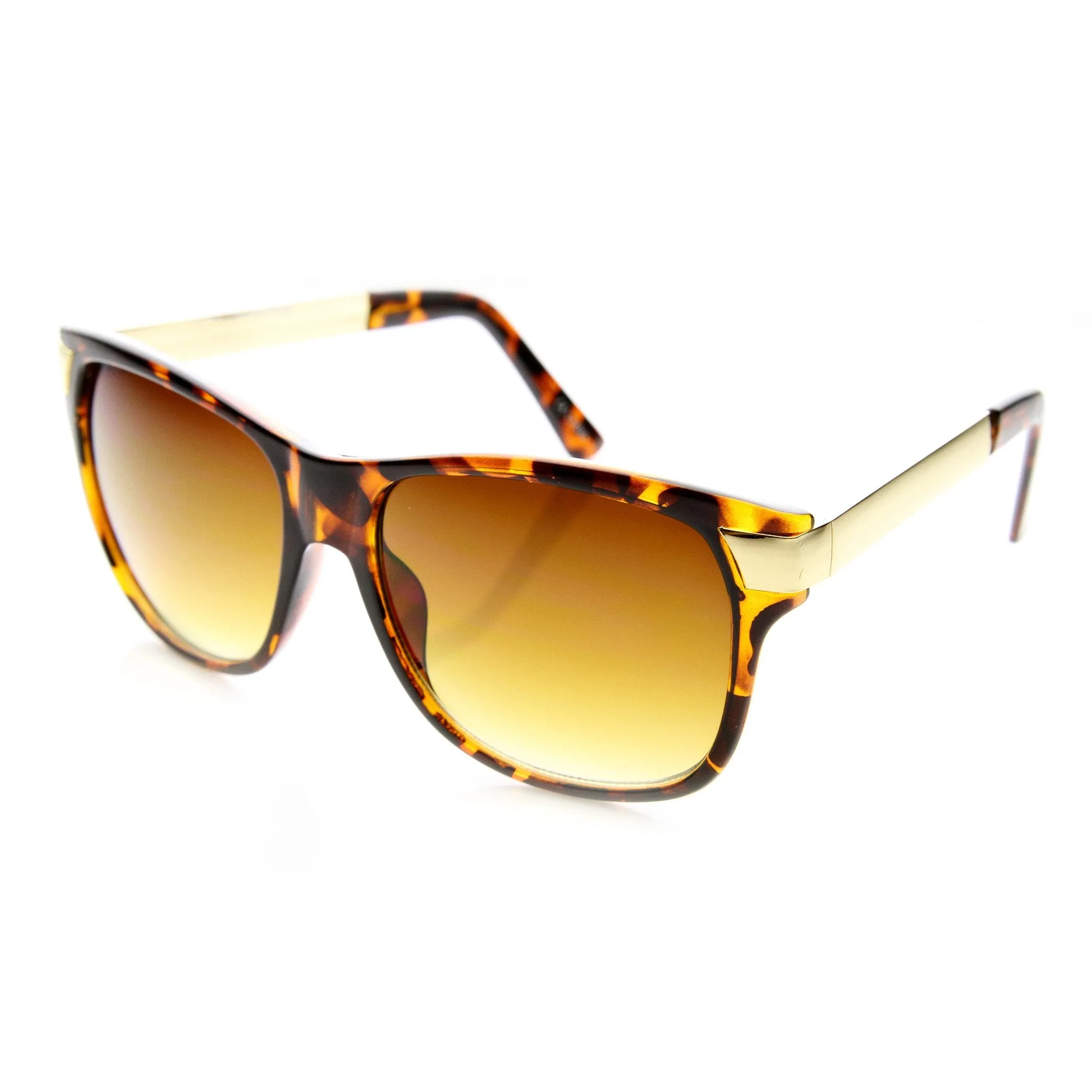 Womens Designer Horned Rim Oversize Sunglasses With Metal Temples 9600 sold by ZeroUV product image thumbnail 5