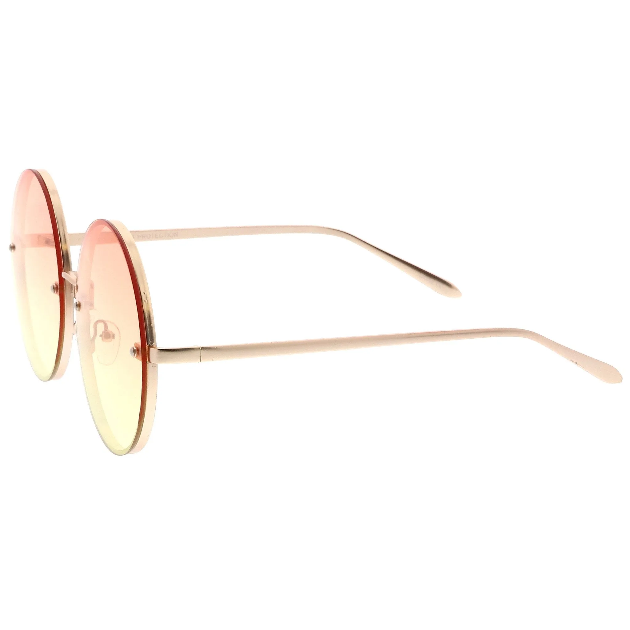 Women's Oversize Indie Gradient Flat Lens Round Sunglasses A892 sold by ZeroUV product image thumbnail 3
