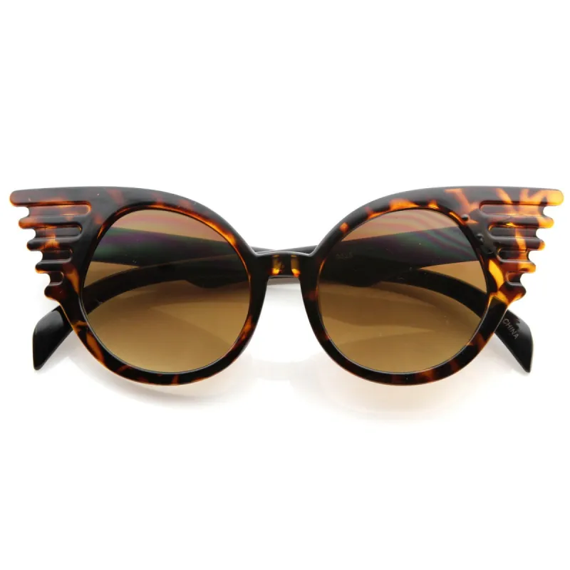 Trendy Unique Fashion Angel Wings Round Sunglasses 8581 sold by ZeroUV